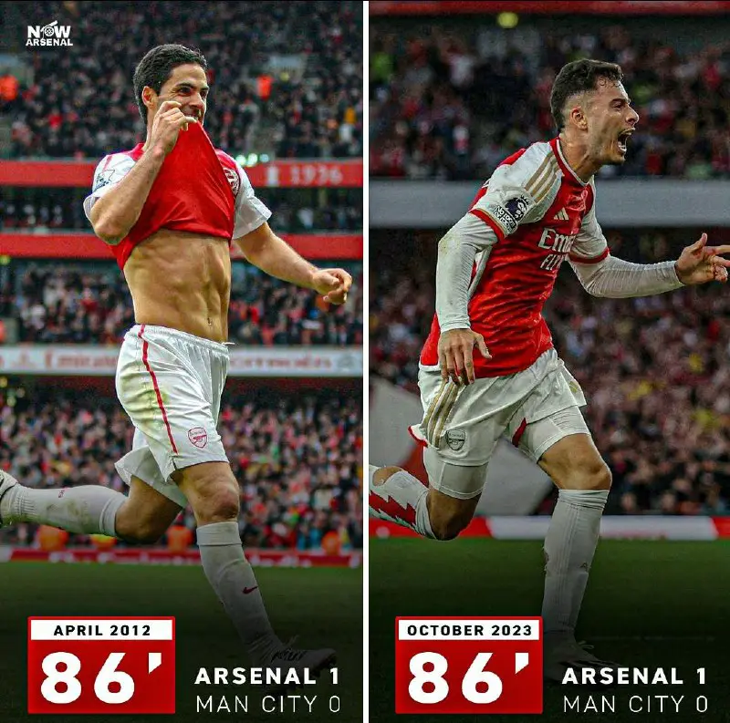 11 years apart, but Arsenal ran …