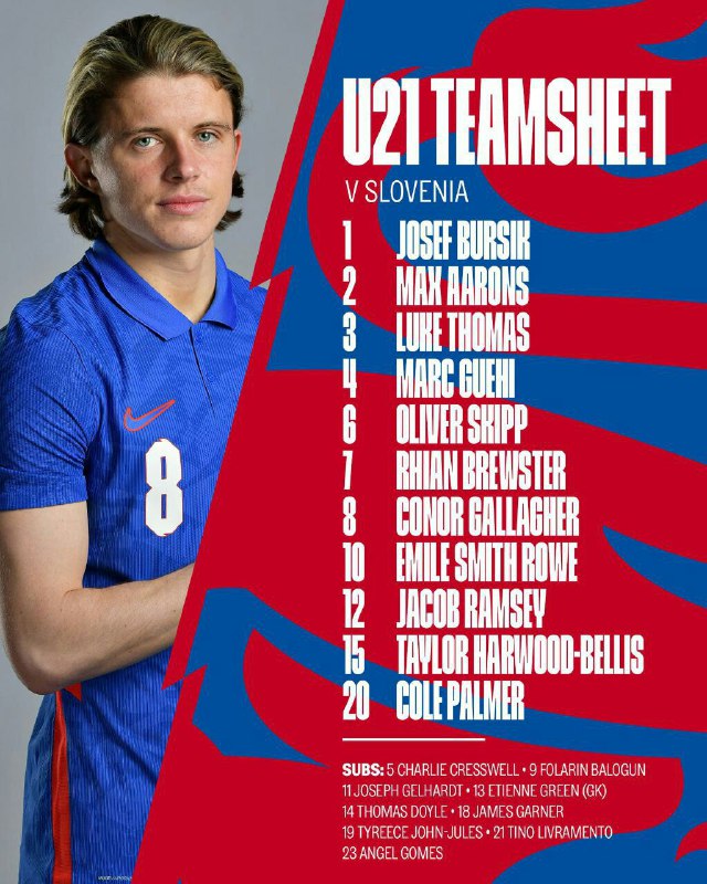 ***🔴******⚪️***Smith Rowe starts for England U21s …