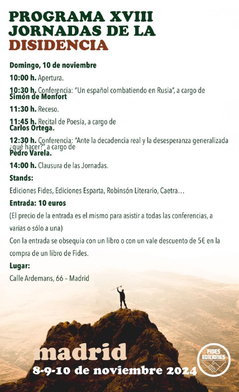 **XVIII JORNADAS DE LA DISIDENCIA**