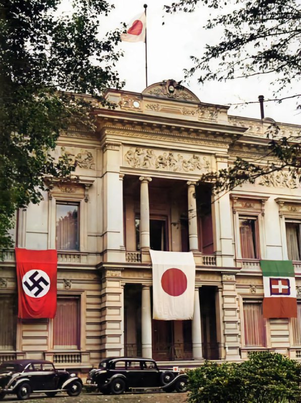 Flags of Germany, Japan, and Italy …