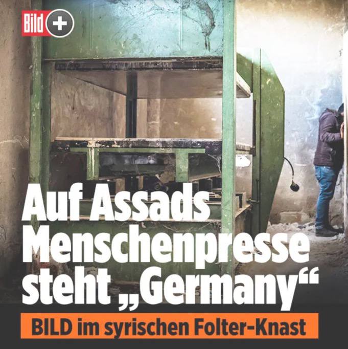 Diese „Menschenpresse“ sieht für mich wie …