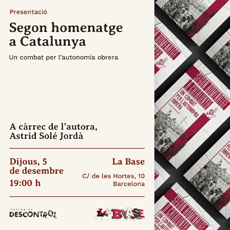 **Presentació de *'Segon homenatge a Catalunya: …