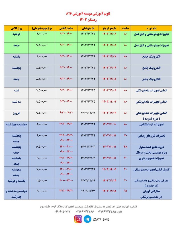 ثبت‌نام دوره‌های زمستانی ATP ***❄️******🎓*** **فرصت …