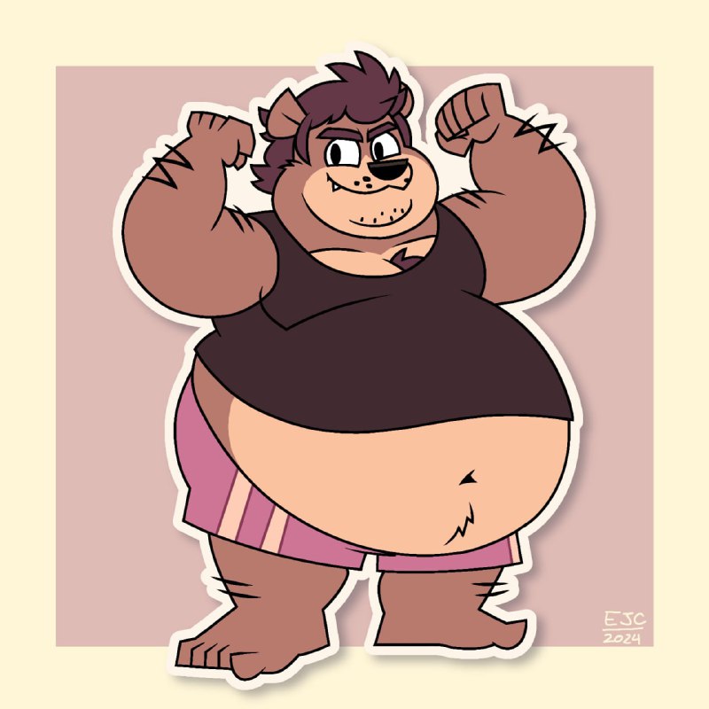 [Eli](https://twitter.com/Golden_Emazing/status/1841176175043113342) drew me FLEXIN'! ***✨******💪******🐻***