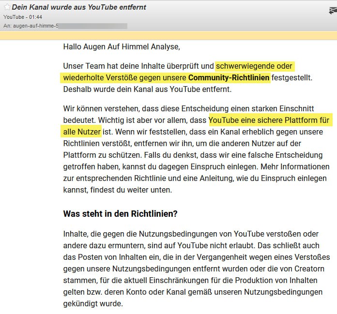 ***??*** **YouTube hat den Kanal "Augen …