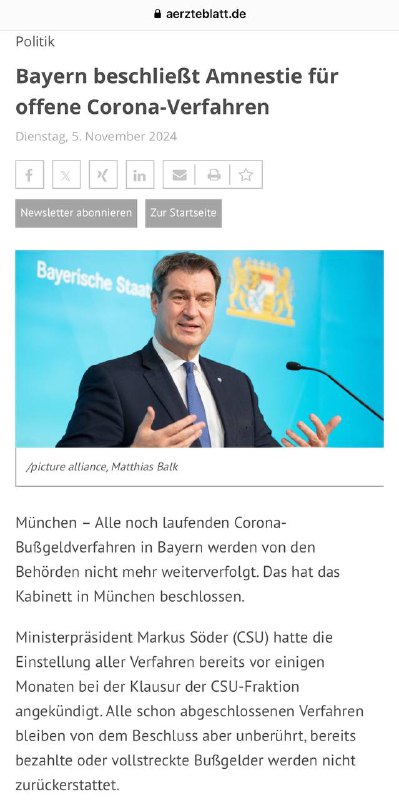 **Bayern beschließt Amnestie für offene Corona-Verfahren**