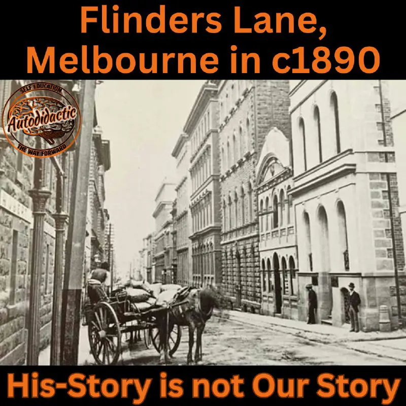 Flinders Lane,in Melbourne in c1890, just …