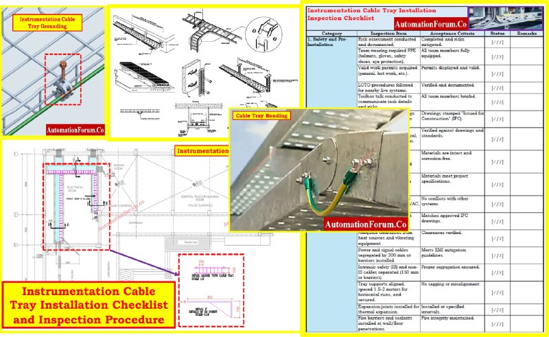 Instrumentation Cable Tray Installation Checklist and …