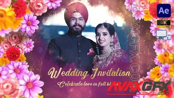 **Indian Wedding Invitation Floral Slideshow 50825965 Videohive**