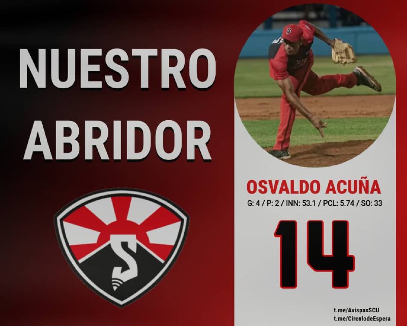 *****🐝******⚾️*** Nuestro abridor para hoy será …