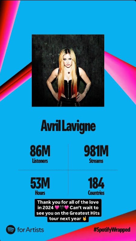 - Avril Lavigne via IG.