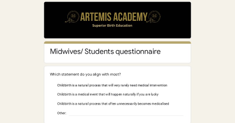 We are doing some research, if any midwives or student midwives could complete this survey we would be very grateful …
