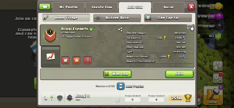 Join My COC Clan if you …