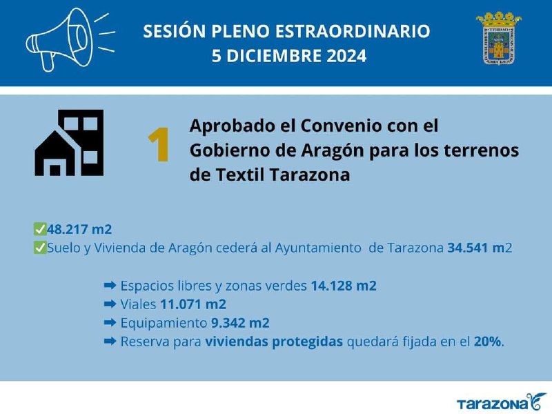 ***ℹ️***El Ayuntamiento de Tarazona aprueba el …