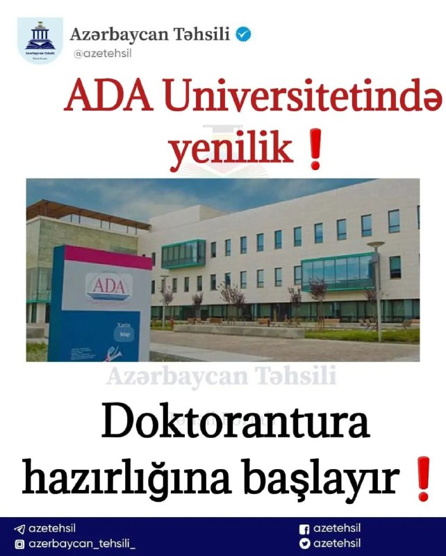 ***?***ADA Universiteti ilk doktorantura proqramını və …