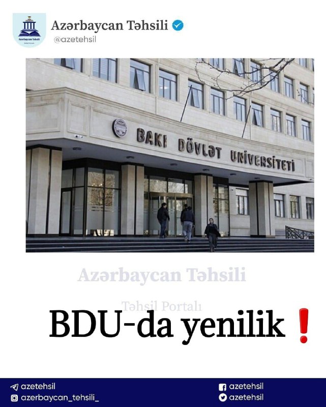 BDU-da yenilik***❗️***