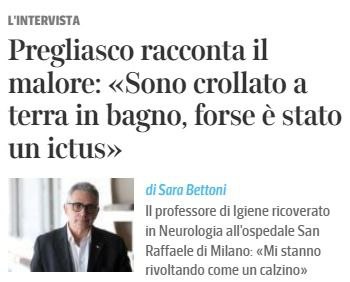 Il povero pregliasco subisce il malore …