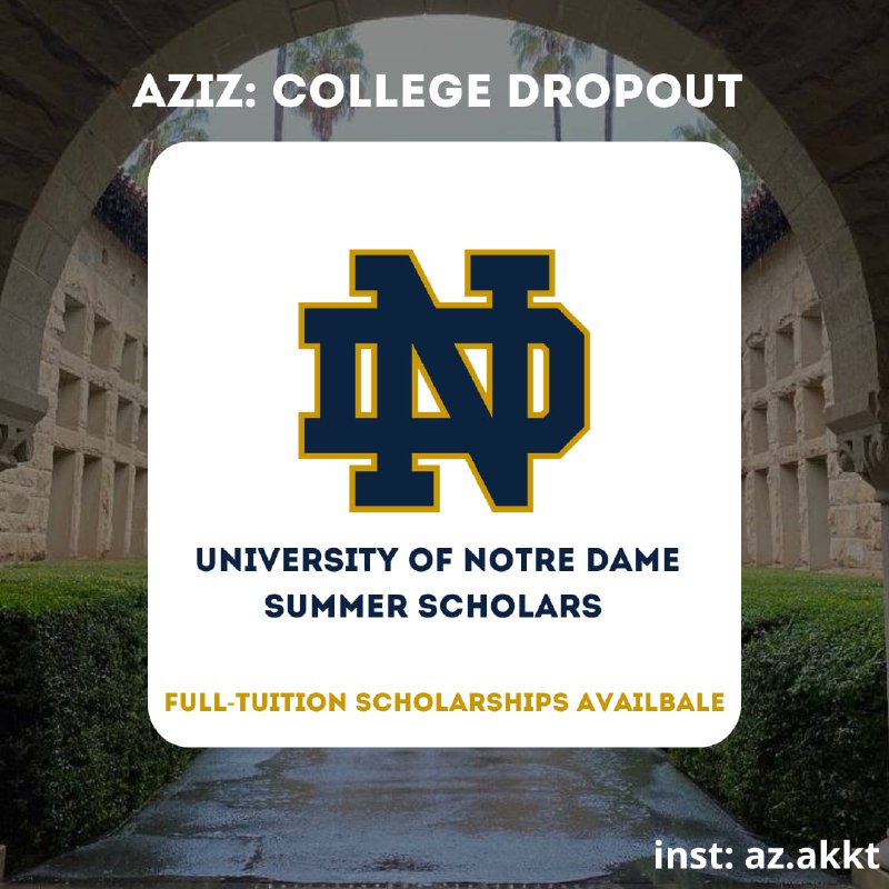 *****🎓***University of Notre Dame Summer Scholars!!!!** …