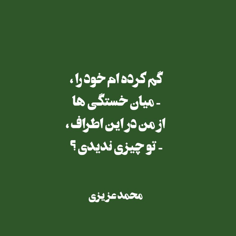 گم کرده ام خود را ،