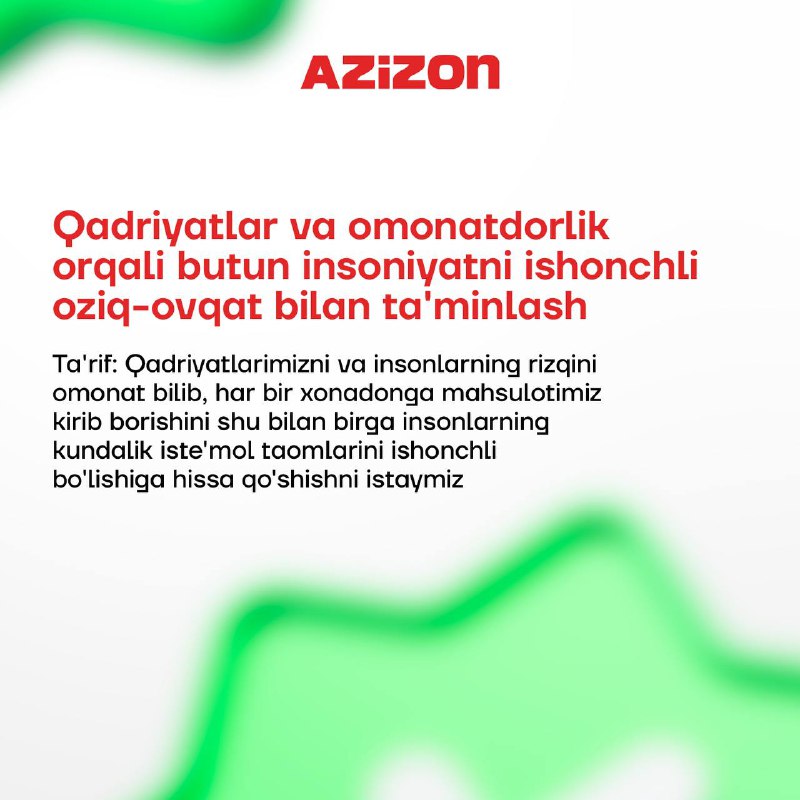 🌙AZIZON - ISHONCHGA LOYIQ MAHSULOTLAR