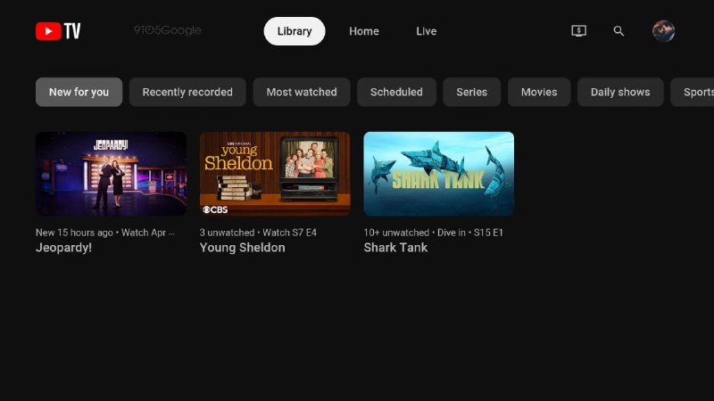 **YouTube TV представляет новый дизайн Библиотеки …
