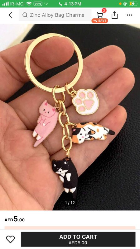 1pc Women's Enamel Alloy Hanging Tail …