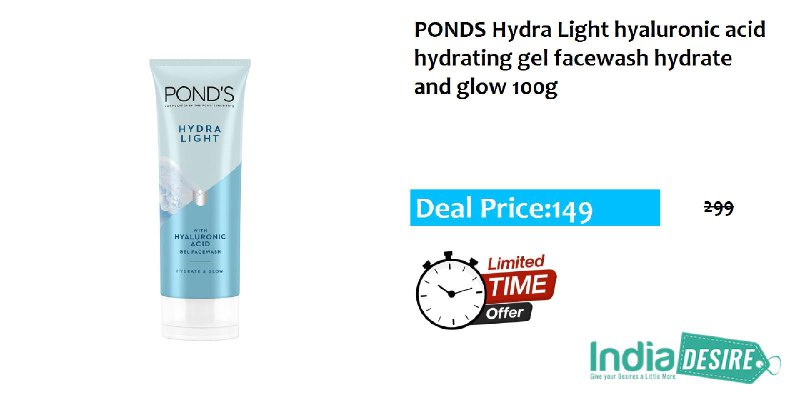 PONDS Hydra Light hyaluronic acid hydrating …
