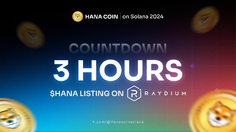 ***❤️*** **$HANA** **3 HOURS LATER LISTING** …