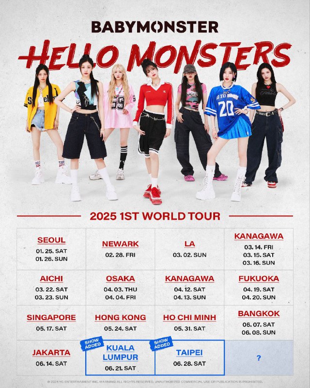 2025 [#BABYMONSTER](?q=%23BABYMONSTER) 1st WORLD TOUR IN …