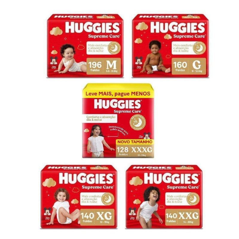 Fralda Huggies Supreme Care