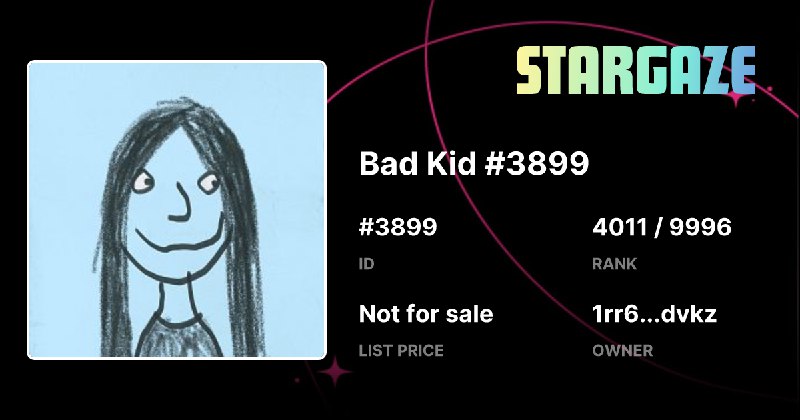 **Bad Kid #3899 has been sold!**