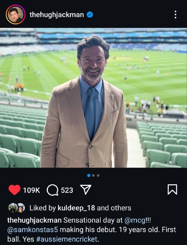 HUGH JACKMAN AT THE MCG. ***?******❤️***