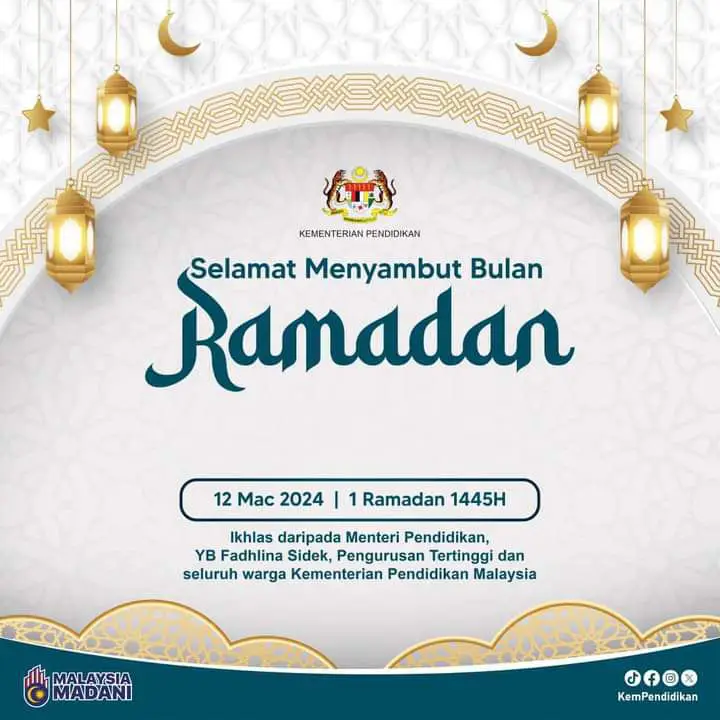 Selamat menyambut bulan Ramadan Al-Mubarak 1445H/2024M …