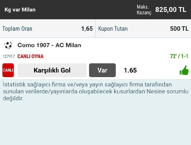 ***🔴******⚫️*** Milan Kg Var Kazanmıştır şimdi …