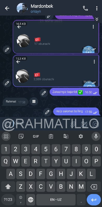 **2k zakaz bergan edilar