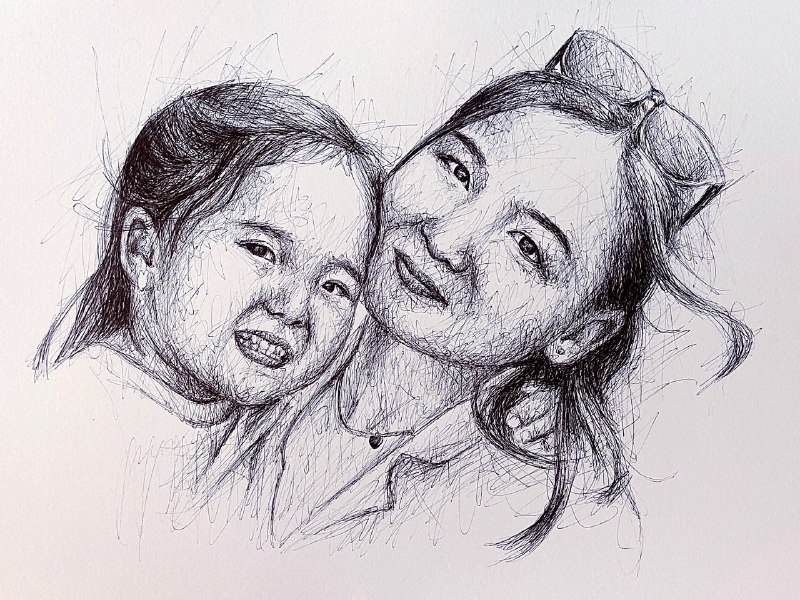 آموزش نقاشی با خودکار