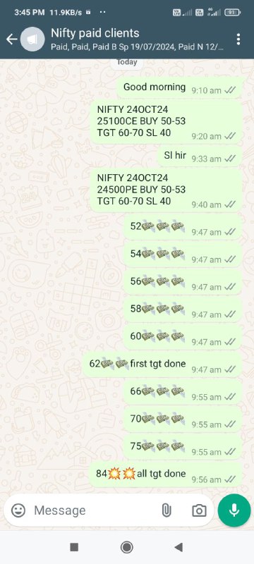 📣 NIFTY OPTION🤝 LIVE CALL📲