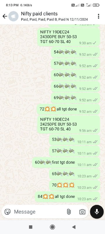 📣 NIFTY OPTION🤝 LIVE CALL📲