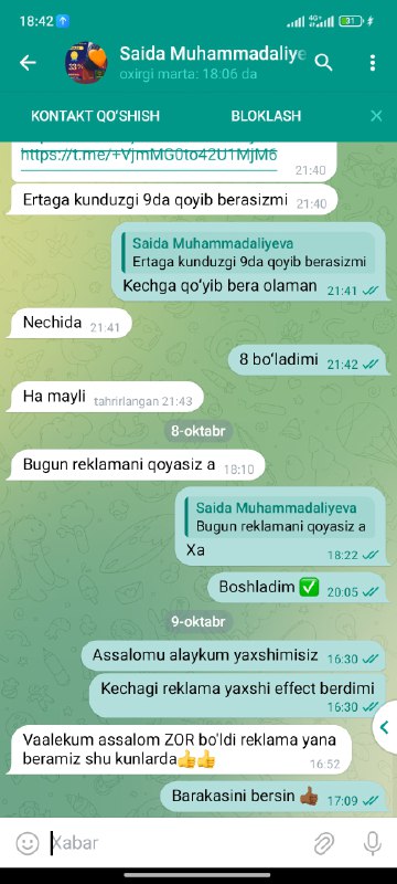 Bizdan reklama olganlardan misollar!