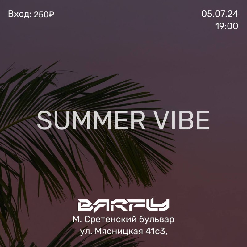 Музыкальный фестиваль SUMMER VIBE | 05.07.24 …