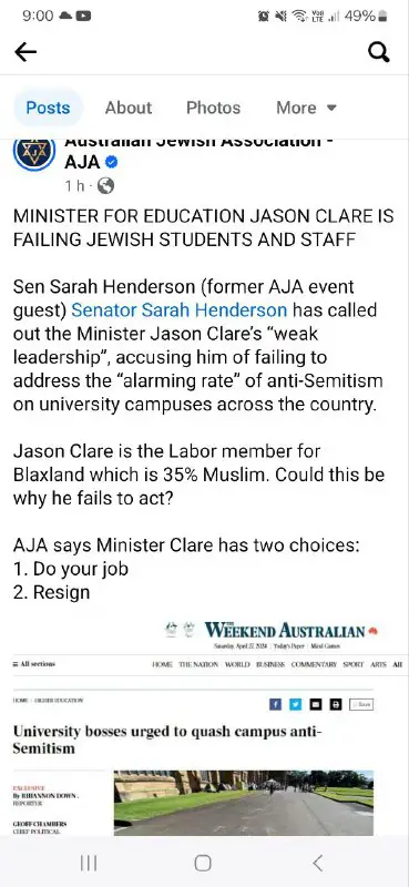 Based anti-Semitism report -Australia