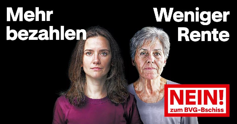 Einige Informationen zur Abstimmung am 22. September 2024 über unsere Pensionskassen: