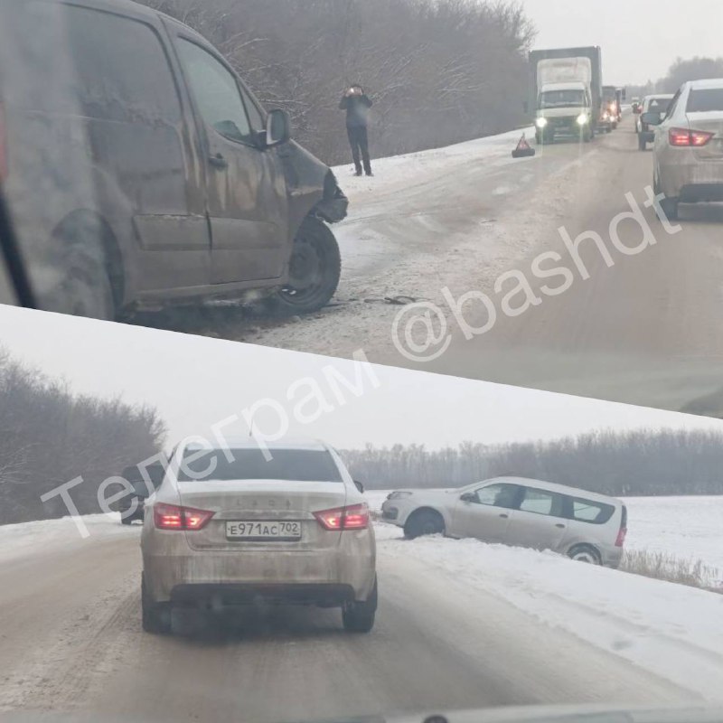 После чишмов, в сторону Давлеканово ДТП