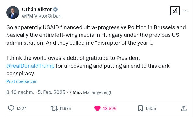**Offenbar hat USAID unter der früheren …
