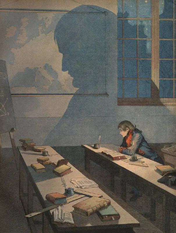 The Young Napoleon Bonaparte Studying At …