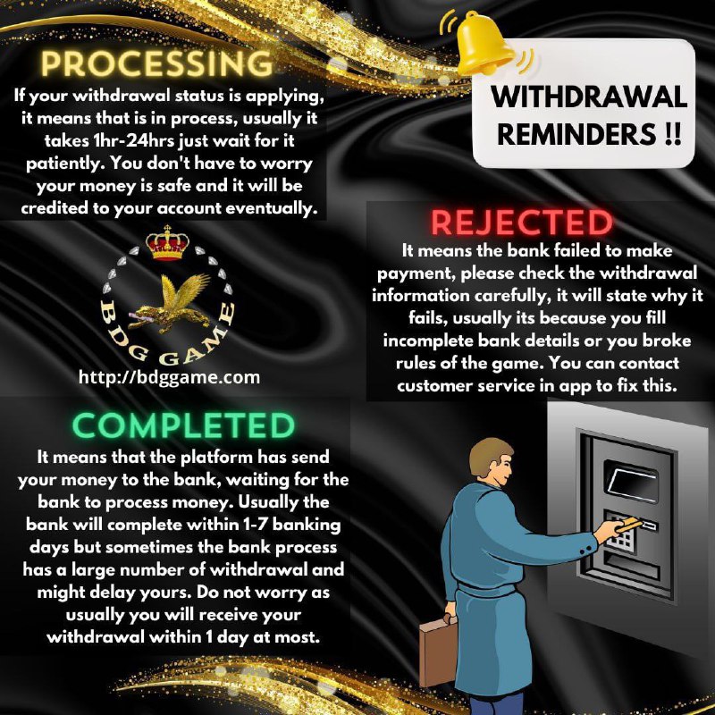 WITHDRAWAL REMINDERS ***❕***