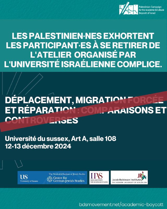 Les Palestinien·nes exhortent les participant·es à …