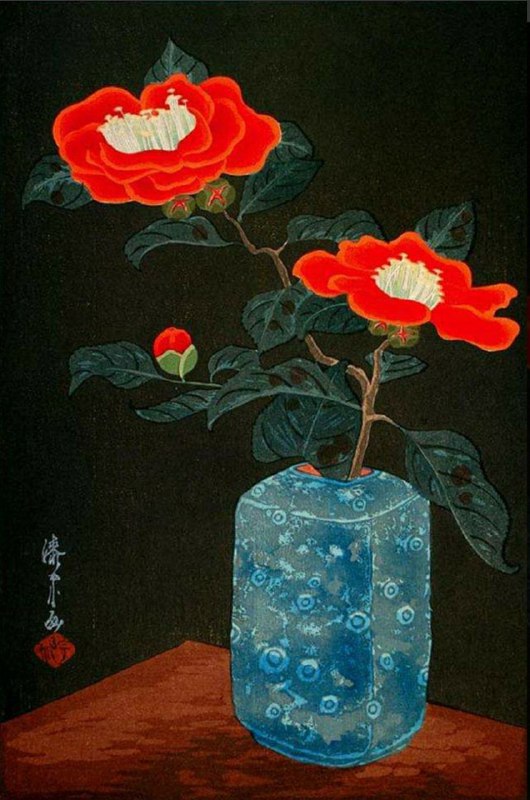 Artwork: *'Camellias in a Vase'* by …