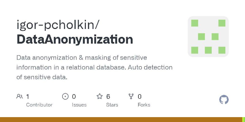 **DataAnonymization** –анонимизация данных и маскировка конфиденциальной …