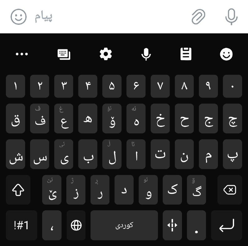 ***?*** **تصویر** **حالت تاریک کیبورد**